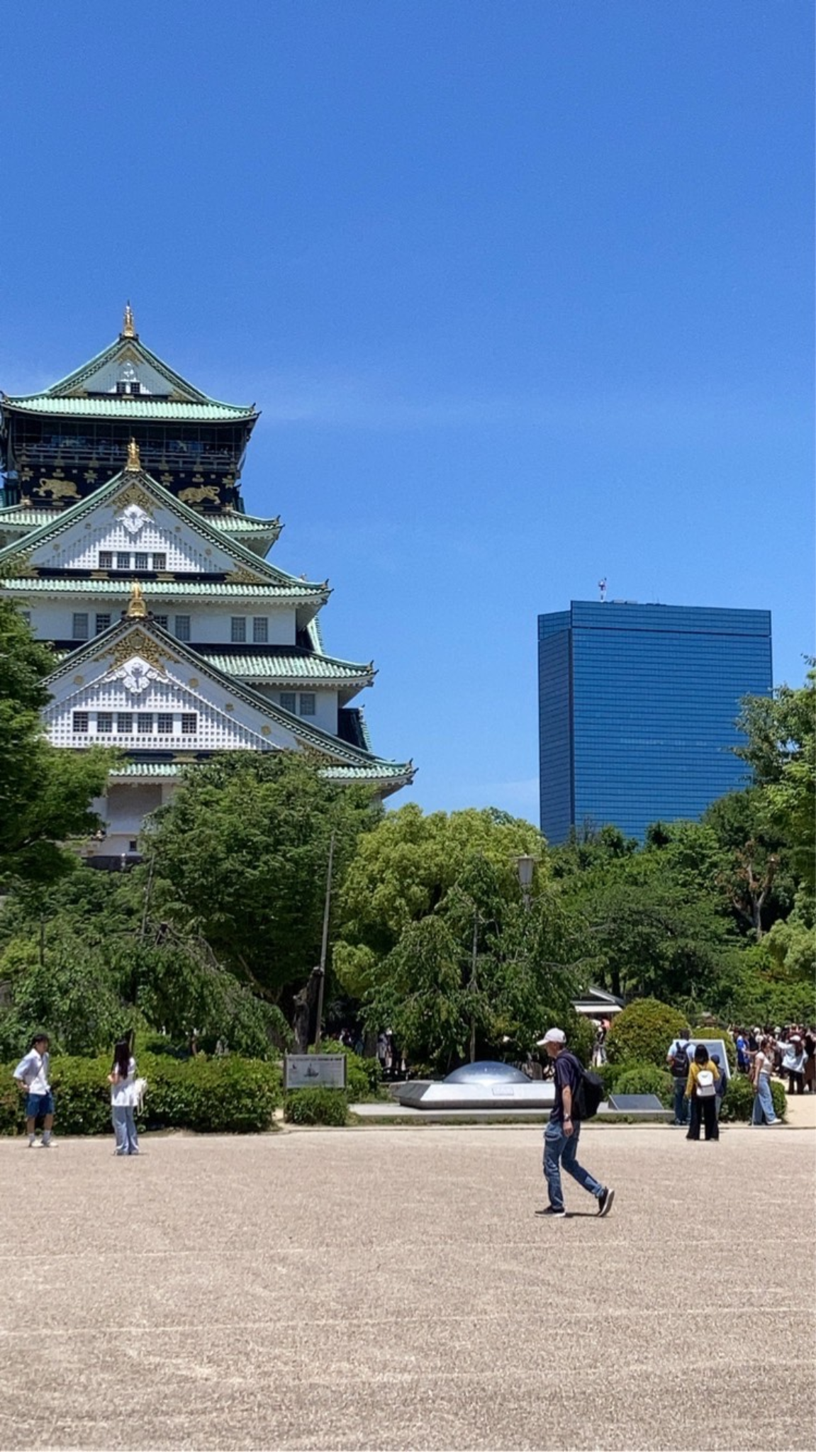 Osaka Castle in Japan on a clear day